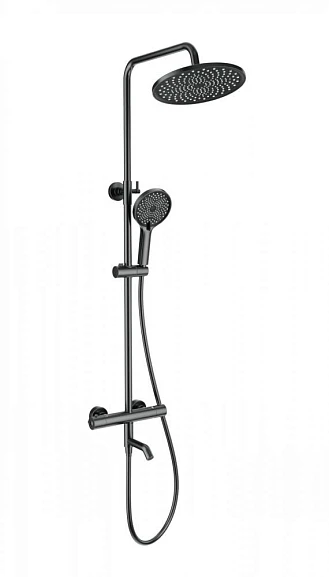Душевая стойка WONZON & WOGHAND INN 3 c термостатом темный графит WW-B3065-T1-BGG