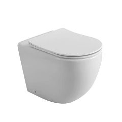 Приставной унитаз BelBagno Sfera-R BB2141CBR/SC 36,5*57 безободковый с крышкой-сиденьем микролифт