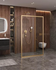 Душевой уголок Cezares Molveno MOLVENO-AH-12-150/90-C-BORO-IV 150*90*195 профиль брашированное золото без поддона Душевой уголок Cezares Molveno MOLVENO-AH-12-150/90-C-BORO-IV 150*90*195 профиль брашированное золото без поддона