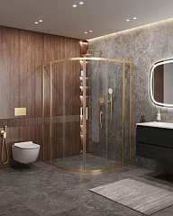 Душевой уголок Cezares Molveno MOLVENO-RH-22-130/120-C-BORO-IV 130*120*195 профиль брашированное золото без поддона Душевой уголок Cezares Molveno MOLVENO-RH-22-130/120-C-BORO-IV 130*120*195 профиль брашированное золото без поддона