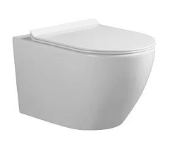 Подвесной унитаз Ceruttispa Clio Aria Tornado 35,5*52 безободковый с крышкой-сиденьем микролифт Slim Подвесной унитаз Ceruttispa Clio Aria Tornado 35,5*52 безободковый с крышкой-сиденьем микролифт Slim