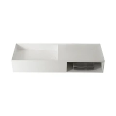 Раковина Vincea VWB-6S112MW 120*40 белая матовая с полкой L Раковина Vincea VWB-6S112MW 120*40 белая матовая с полкой L