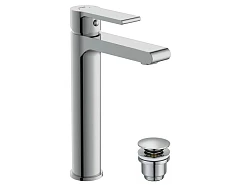 Смеситель Cersanit Brasko A63024 для раковины с донным клапаном Click-Clack Смеситель Cersanit Brasko A63024 для раковины с донным клапаном Click-Clack
