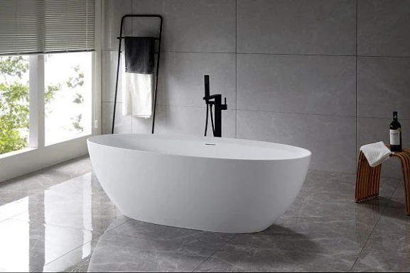 Ванна из искусственного камня Vincea Solid Surface VBT-4S01MW 170х76 белая матовая