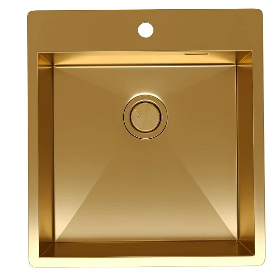Кухонная мойка Санприз Scanno SZ2246GD 46*50 брашированное золото