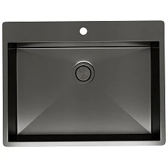Кухонная мойка Санприз Scanno SZ2265BL 65*50 оружейная сталь