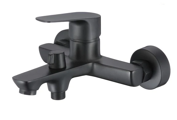 Смеситель Olive’s Tieso 26201TSB для ванны и душа черный матовый