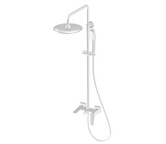 Душевая стойка Olive’s Viar 28511VRW с изливом белая матовая