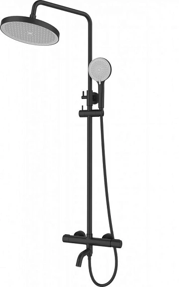 Душевая стойка Esbano Celine с изливом черная матовая