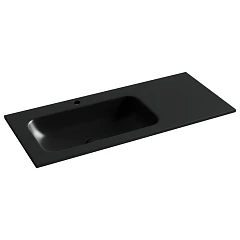 Встраиваемая раковина Ceramicanova Grace 101*45,7 L с отверстием под смеситель черная матовая