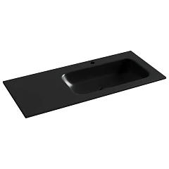 Встраиваемая раковина Ceramicanova Grace 101*45,7 R с отверстием под смеситель черная матовая