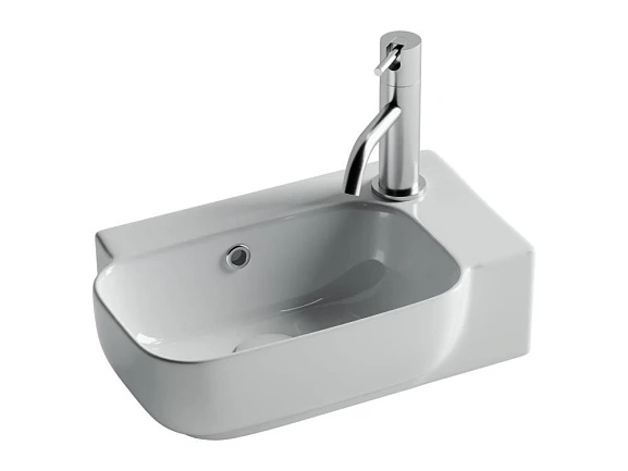 Раковина Ceramicanova Element 40,3*24,9 L белый глянец