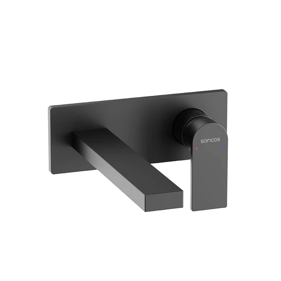 Смеситель Sancos Studio SC9017MB для раковины скрытый монтаж черный матовый