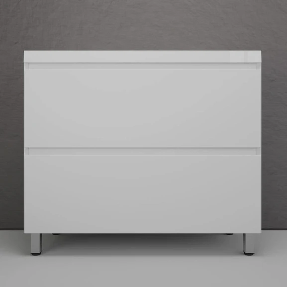 Тумба под раковину Style Line Манхэттен 100 напольная белая матовая