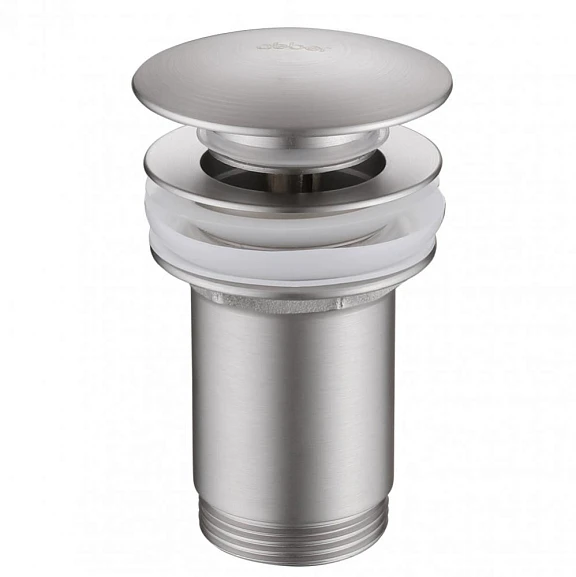 Донный клапан ABBER AF0010SP с переливом, клик-клак, сатин