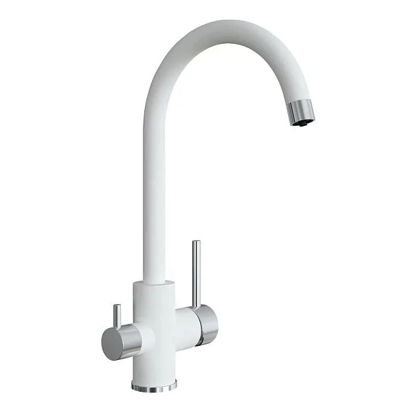 Смеситель Uperwood UPD-Q-01-01 для кухни с функцией подключения фильтра белый