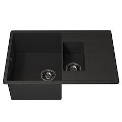 Кухонная мойка Uperwood Quartz UPD-05 78х51 черная матовая Кухонная мойка Uperwood Quartz UPD-05 78х51 черная матовая