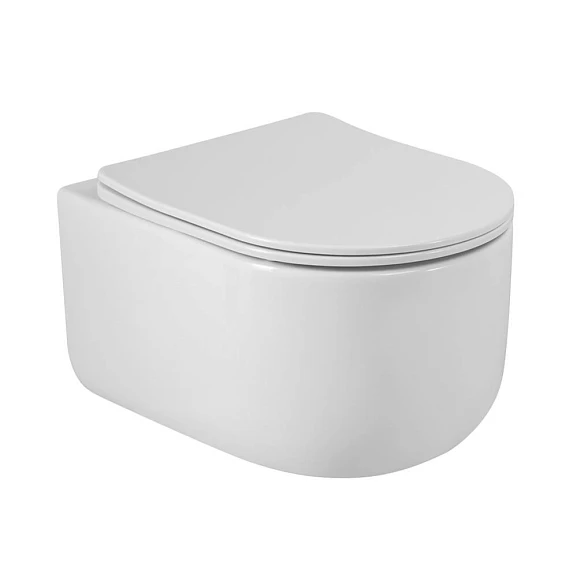 Подвесной унитаз BelBagno Soft-Tor BB084CH-TOR 36*49 безободковый с системой смыва "Торнадо" с крышкой-сиденьем