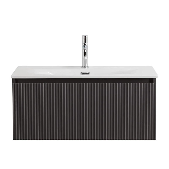 Тумба с раковиной BelBagno Uno 80 темно-серая матовая