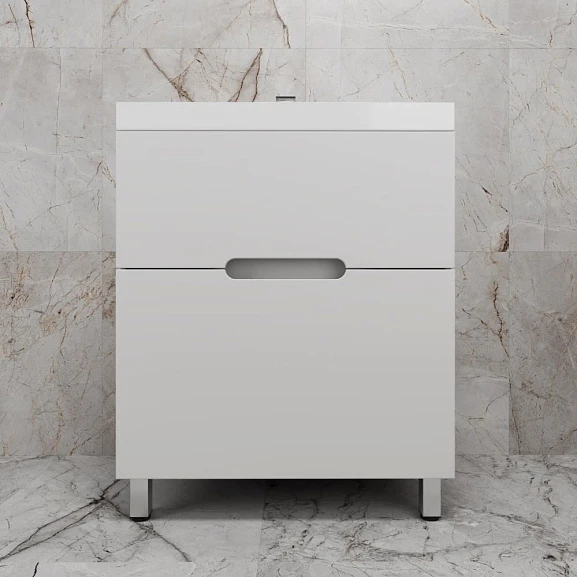Тумба под раковину Style Line Матис 70 напольная белая матовая