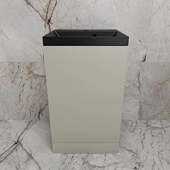 Тумба с раковиной Style Line Моно 50 L/R санд серая галька (раковина Asti 50*45 антрацит)