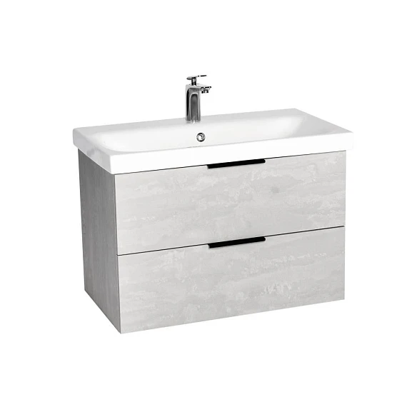 Тумба с раковиной Viant Берлин VBER80MDC-T2YP 80 подвесная цемент (раковина Moduo 80)