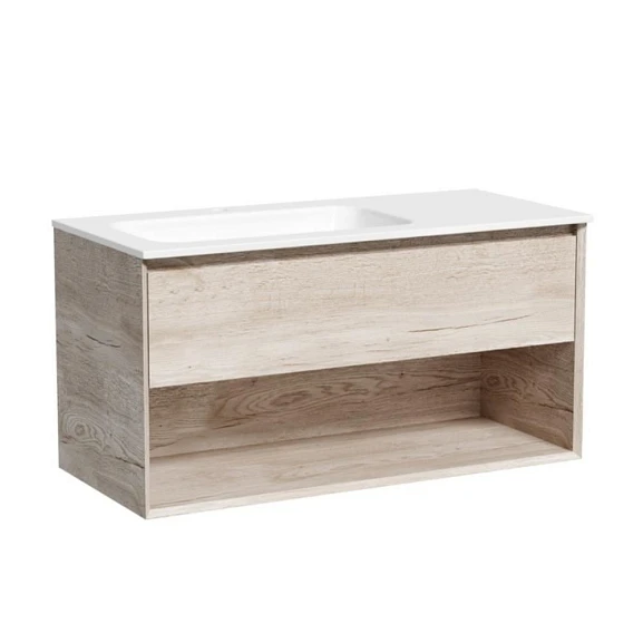 Тумба с раковиной Sancos Marmi 1.0 100 дуб галифакс натуральный L