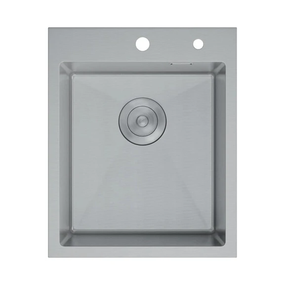 Кухонная мойка D&K 41*50 сатин с дозатором и коландером