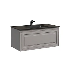 Тумба с раковиной Sancos Very 90 Doha Soft (раковина Element CN7002MB черная матовая) Тумба с раковиной Sancos Very 90 Doha Soft (раковина Element CN7002MB черная матовая)