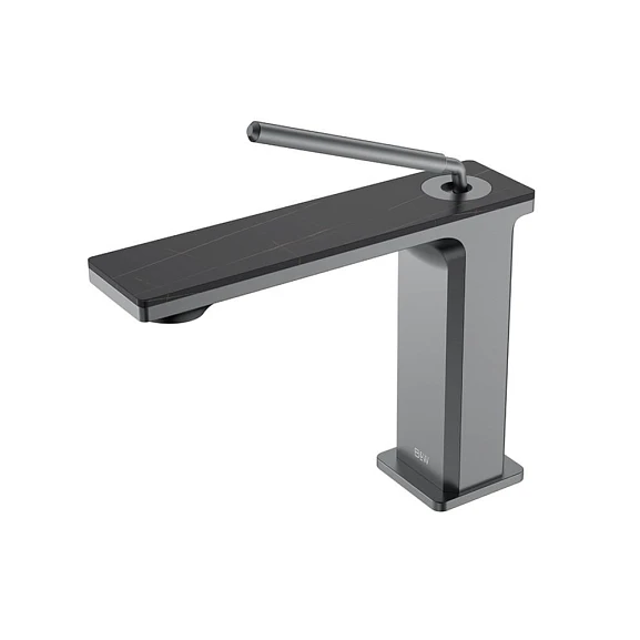 Смеситель Black & White Gravity 7105GM для раковины оружейная сталь