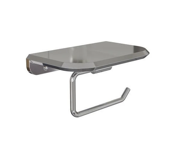 Держатель туалетной бумаги Knotlor Space PH103C с полкой хром