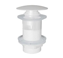 Донный клапан Knotlor BM9011WY click/clack 5/4" с переливом белый матовый