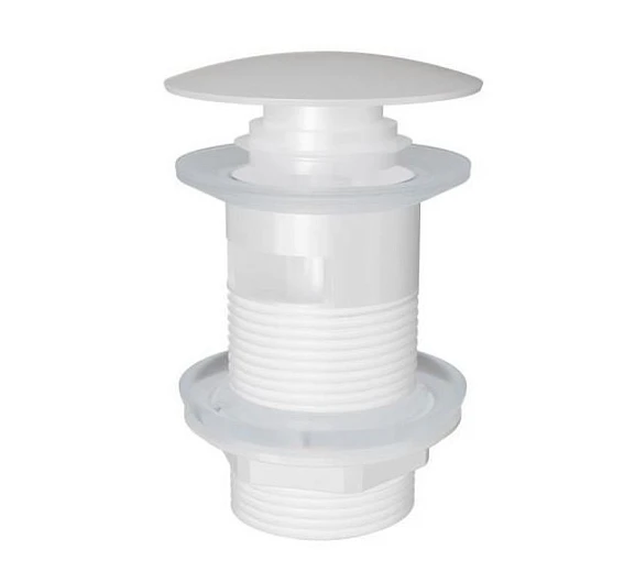 Донный клапан Knotlor BM9011WY click/clack 5/4" с переливом белый матовый