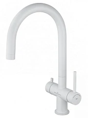 Смеситель WONZON & WOGHAND для кухни с функцией подключения фильтра белый матовый (WW-3211-MW)