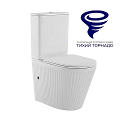 Унитаз-компакт Prato Монблан 6096А 37*61 безободковый Торнадо с крышкой-сиденьем микролифт