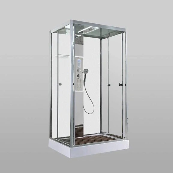 Душевая кабина AvaCan Z1912LED 120х90х220 с LED-подсветкой и гидромассажем матовая задняя стенка