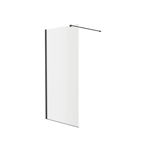 Душевая перегородка Knotlor Velum Crystal 100*200 профиль вороненая сталь без поддона