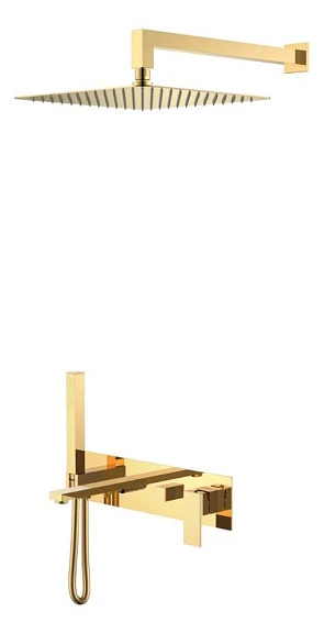 Душевой комплект Boheme Qubic 474-G золото
