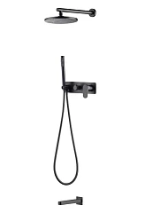 Душевой комплект Boheme Spectre 454-2-GM с изливом графит