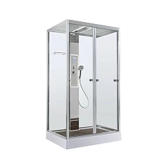 Душевая кабина AvaCan Z1912LED 120х90х220 с LED-подсветкой и гидромассажем прозрачная задняя стенка