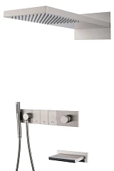 Душевой комплект Boheme Zodiac 132-2-NB с изливом брашированный никель