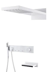 Душевой комплект Boheme Zodiac 132-2-MW с изливом белый матовый