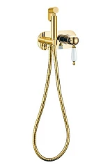 Гигиенический душ со смесителем Boheme Imperiale 425 скрытый монтаж золото глянцевое