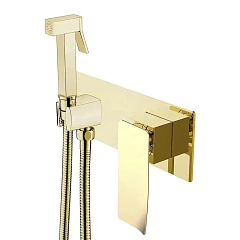 Гигиенический душ со смесителем Boheme Q 147-GG.2 скрытый монтаж золото
