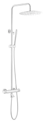 Душевая стойка Boheme Uno 468-T-MW с термостатом и изливом белая матовая