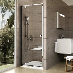 Душевая дверь в нишу Ravak Pivot PDOP1-80 80*190 профиль глянцевый хром, стекло Transparent без поддона Душевая дверь в нишу Ravak Pivot PDOP1-80 80*190 профиль глянцевый хром, стекло Transparent без поддона