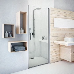 Душевая дверь в нишу Roth Tower Line TCN1 90*200 профиль матовый хром без поддона Душевая дверь в нишу Roth Tower Line TCN1 90*200 профиль матовый хром без поддона
