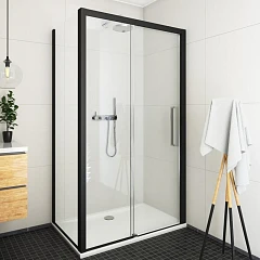 Душевой уголок Roth Exclusive Line 150*80*205 L профиль черный матовый без поддона Душевой уголок Roth Exclusive Line 150*80*205 L профиль черный матовый без поддона