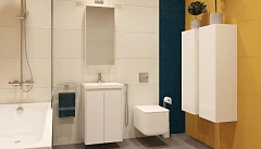Комплект мебели Velvex Klaufs 50 белый глянец подвесной Комплект мебели Velvex Klaufs 50 белый глянец подвесной