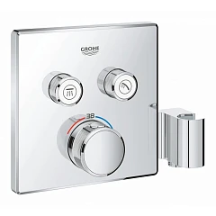 Внешняя часть для термостата Grohe Grohtherm SmartControl 29125000 для ванны и душа хром Внешняя часть для термостата Grohe Grohtherm SmartControl 29125000 для ванны и душа хром